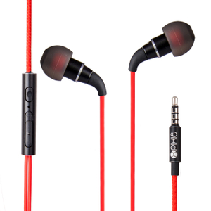 Fones de ouvido com fio na orelha