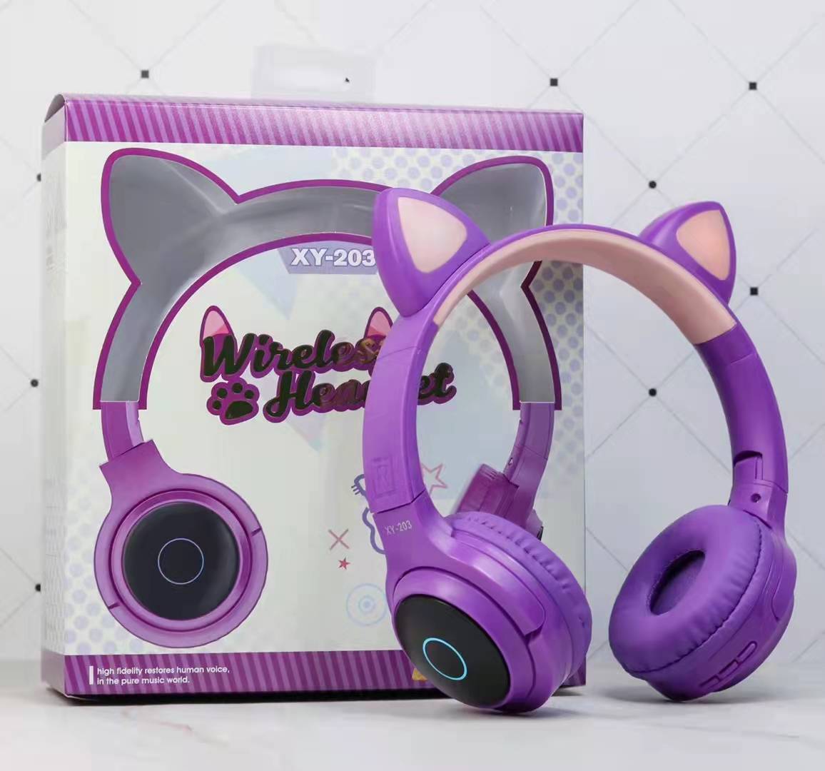 Fone de ouvido para jogos Cat Ear com microfone